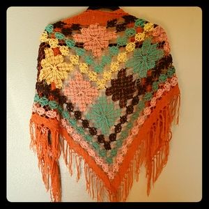 Boho Beautiful crocheted shawl